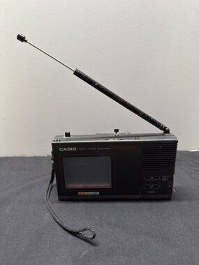 Casio Pocket Color Television TV-2000 Portable Retro TV With Antenna & Tuning Di
